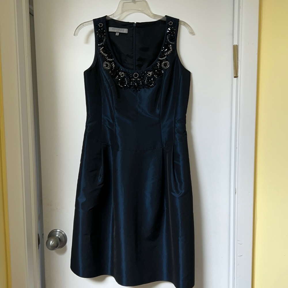 Ann Klein embroidered sequin dress - Picture 2 of 10